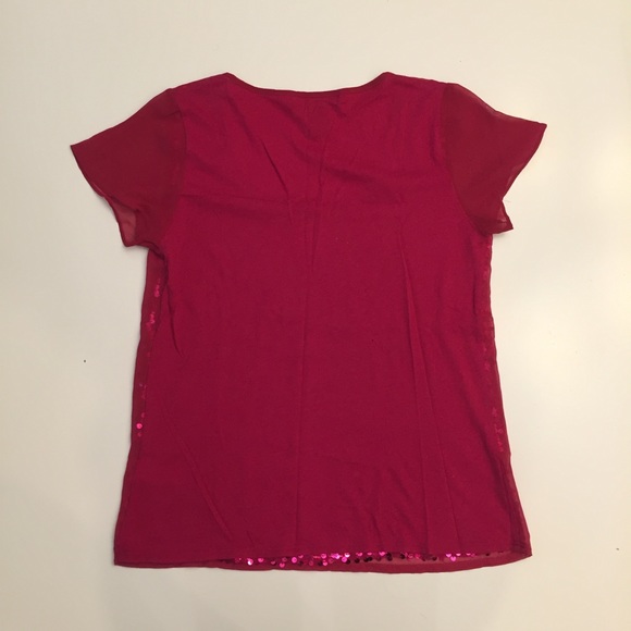 Hot Pink t-shirt with sequins - Picture 4 of 4